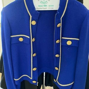 Royal Blue St. John Collect 2 piece Sz M